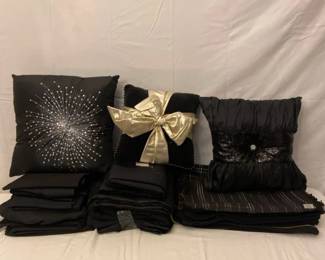 Black Pillows, Table Cloths  More