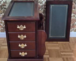 Powell Cherry Wood Magazine Cabinet Table