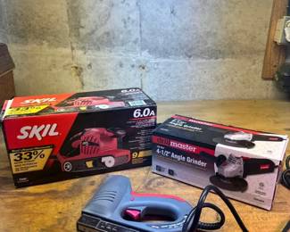 Sander, Angle Grinder, And Electric Stapler