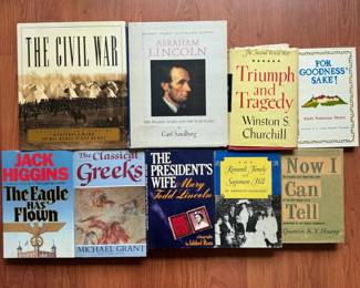Vintage History  Biography Book Collection of 9  Lincoln, Churchill, Roosevelt, Civil War  More