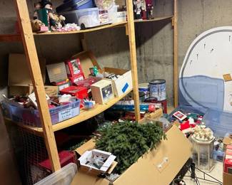Christmas Tree 7 Tall With Lights and Huge Christmas Decor Lot