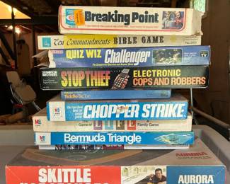 10 Vintage Game Boards Lot