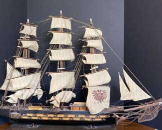 Vintage Wooden Spanish Frigate Model Ship 18th Century Fragata Espaola Tall Ship