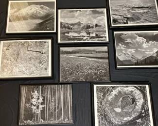 Set Of Black  White Photos In Black Frames
