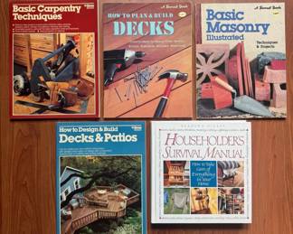 Vintage Home Improvement  DIY Books Lot of 5  Carpentry, Decks, Masonry  Household Survival