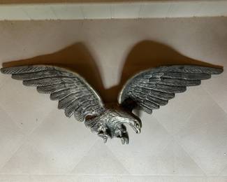 Vintage Cast Flying American Bald Eagle Wall Plaque