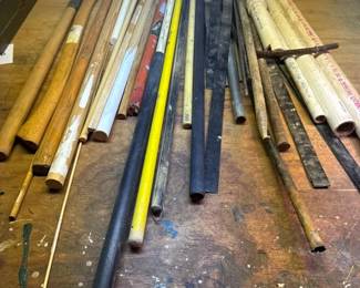 Handles, Pipes, And Scrap Wood, Metal, And PVC