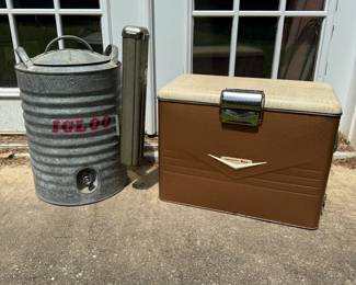 Vintage Igloo Water Coolers And Poloron Ice Chest