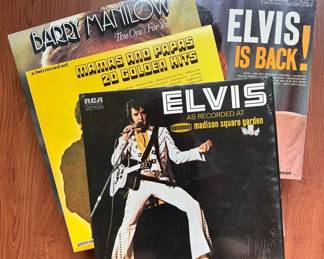 Vintage Vinyl Record Collection  24 Classic Records  Elvis Presley, Barry Manilow  More