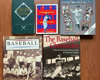 Lot Of Baseball Themed Books