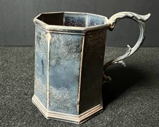 Antique Coin Silver Mug William Forbes Ball Tompkins