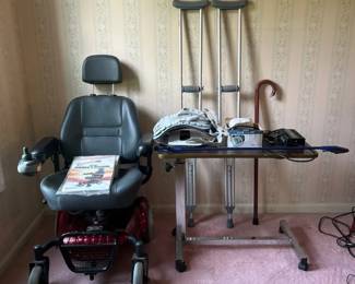 Medical Equipment Lot  Rascal Electric Mobility Scooter 320 PC, Crutches, Grabber, MORE