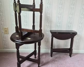 Set Of Three Collapsible Round Side Tables