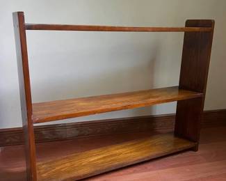 MCM Low Profile Wooden Bookshelf, 3Shelf Display