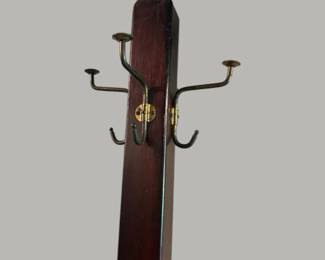 Vintage Dark Wooden Coat Rack