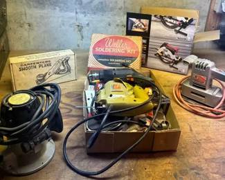 Electric Saws, Drills, Routers, Bits, And More