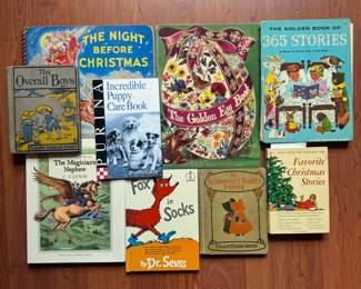 Vintage Childrens Book Lot  Dr. Seuss, C.S. Lewis, Golden Books  Christmas Classics  9 Books