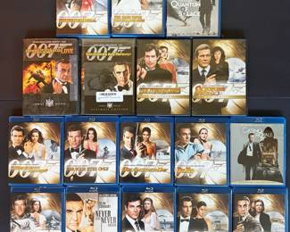 James Bond Bluray Lot, 17 Bond Movies