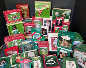 Vintage Hallmark Ornaments in Boxes  Over 30 Pcs