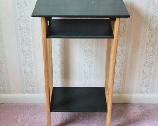 Small Green Side Table With Heart Cutout