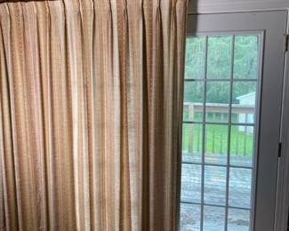 Vintage Boho Style Curtains Drapes And Faux Wooden Balance