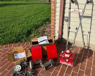 Mantis 7225 2Cycle Gas Tiller  Cultivator with Dethatcher Aerator Attachments