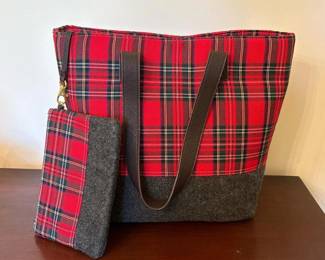 198 punctuateplaidtotebagwithmatchingp