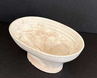 184 whiteglazedovalceramicrabbitmold