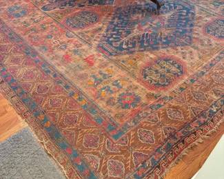271 antiquehandwovenwoolrugwithgeometri