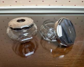 125 pairofsterlingsilverliddedcutglass