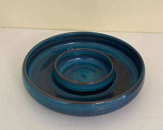 177 signedblueglazedstudiopotterychipa