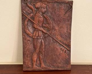 164 classicalwarriorreliefwallplaque