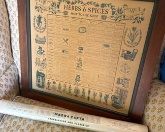 246 framedherbsspiceschartandmagnacart