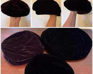 204 trioofvintagevelvetberets