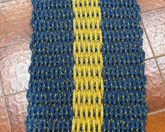 214 wovennauticalropedoormatwithbluean