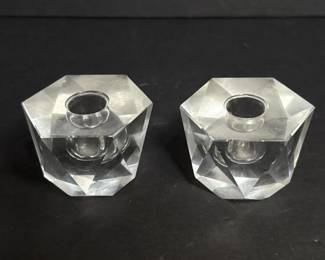 156 pairfacetedcrystalcandleholders