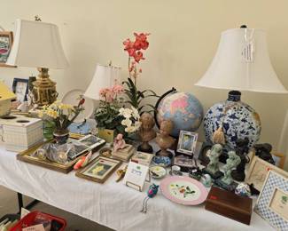 Home decor and porcelain lamps