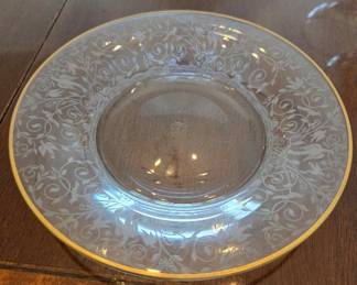 Gold rim glass dishes