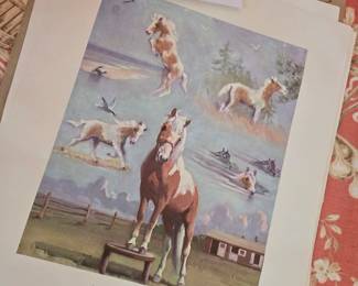 Vintage horse prints