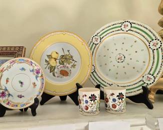 Porcelain dishes and serving pieces