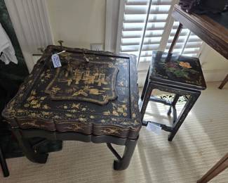 Ebony inlay tables 