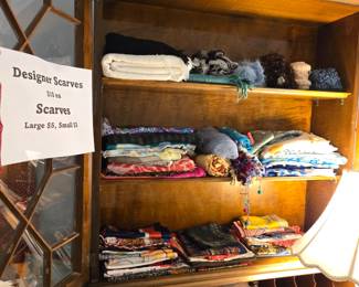 Scarves, reading glasses