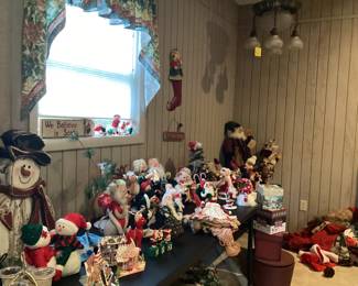 Christmas w/ Antique Hanging Lamp