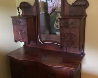 Antique Chest w/ Mirror 