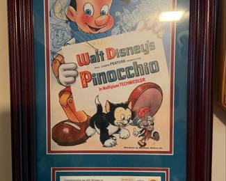 Walt Disney Pinocchio 50th Anniversary Commemorative Philatelic Display