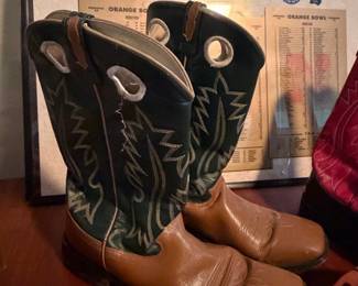Vintage Tony Lama Two-Tone Western Work Boots