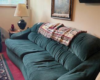 Deep Green Chenille Modular Sectional Sofa