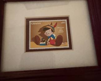 Ghana Disney Pinocchio and Jiminy Cricket Postage Stamp c60