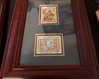 Framed Disney Christmas Postage Stamps (Anguilla & Turks and Caicos Islands)