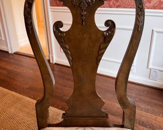 Set of 10 Baker Queen Anne Style Dining Chairs. Two Arm Chairs Measure 24" W x 19" D x 19" Seat Height; 8 Side Chairs Measure 21" W x 19" D x 19" Seat Height. Photo 8 of 11.